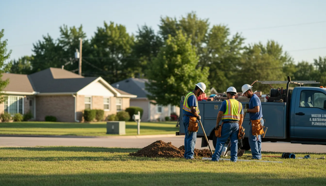 Residential water line and bathroom plumbing service in Oberlin, KS